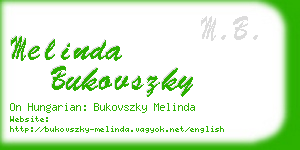melinda bukovszky business card